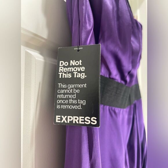 NWT Express Y2K purple strapless mini dress size 12 - Picture 2 of 5